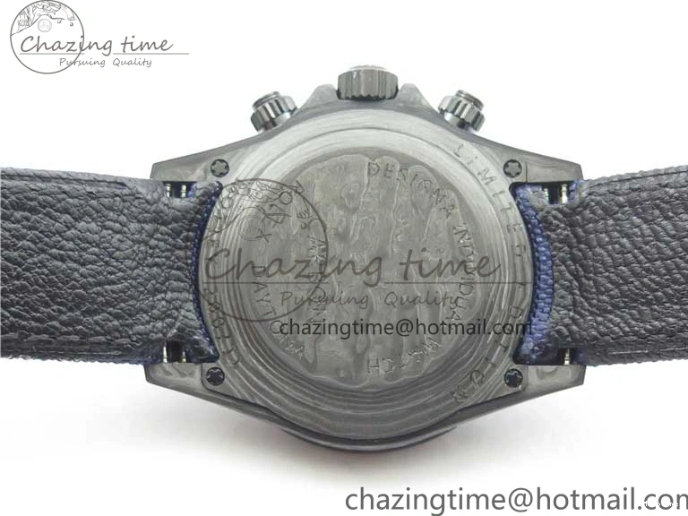 MiroTime 0406 Daytona DIW Carbon OMF Best Edition Blue Paint Dial on Deep Blue Nylon Strap A Tailored 2842